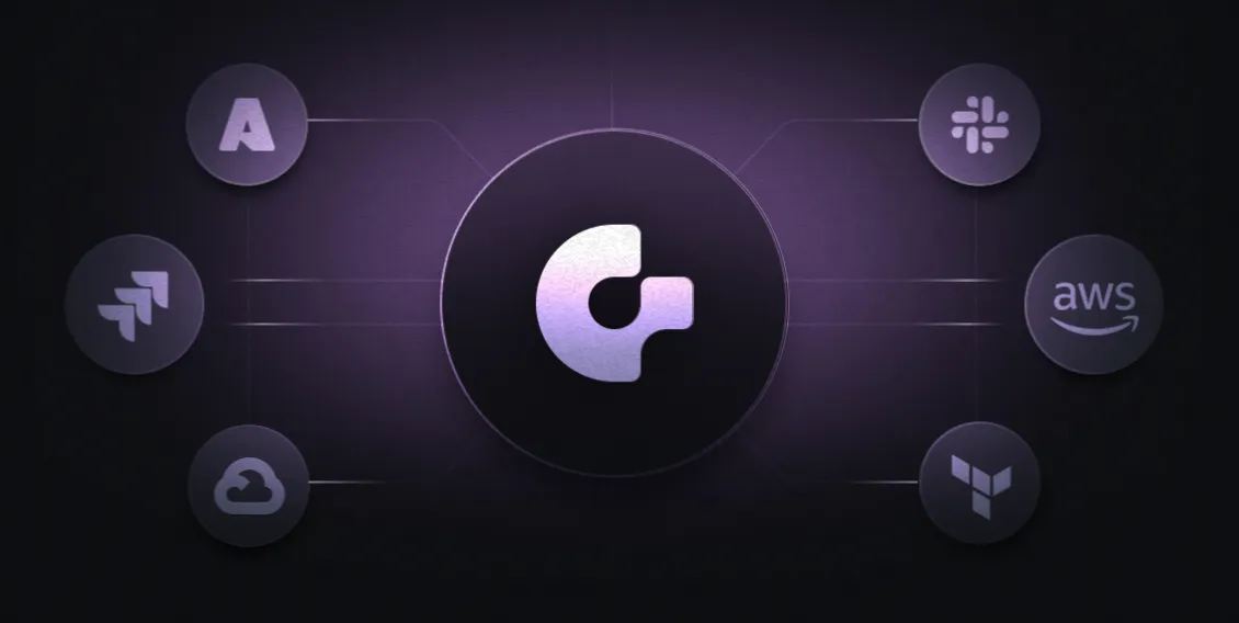 Lines going out from the Gitness logo to other service logos