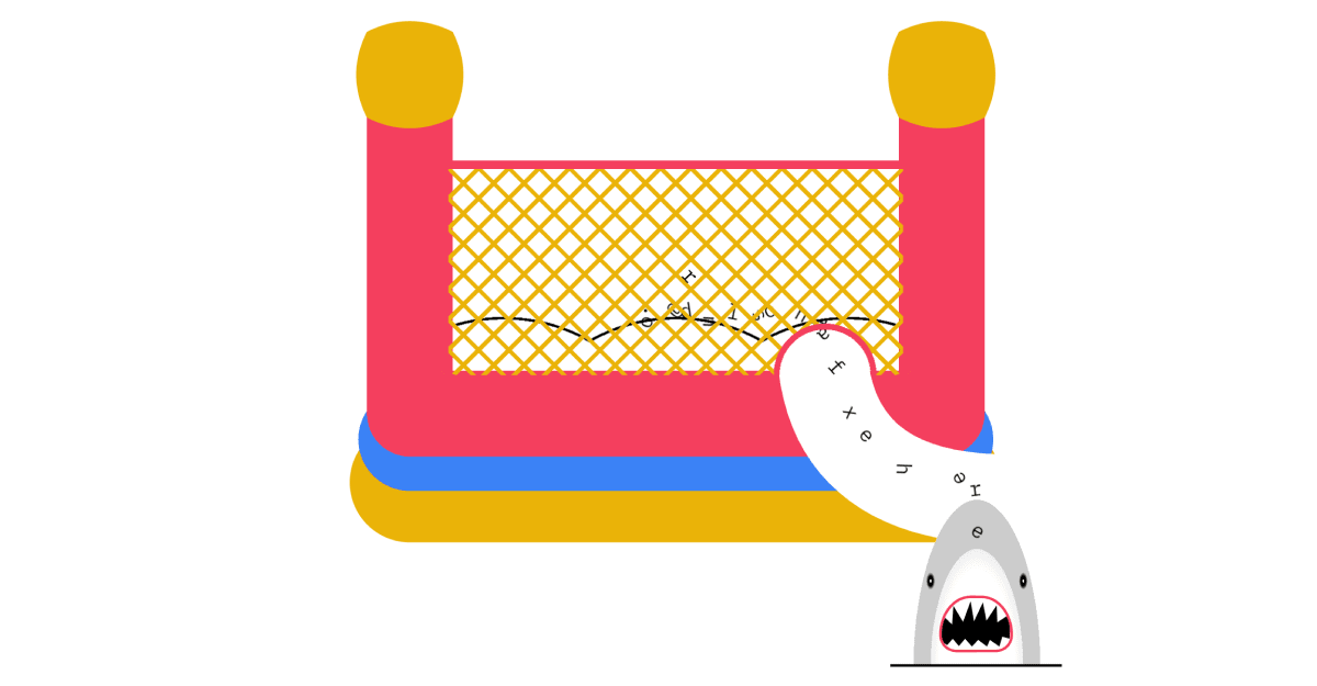 A bouncy castle with email