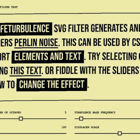 SVG Turbulence Filter 