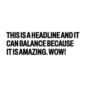 Headline balancing