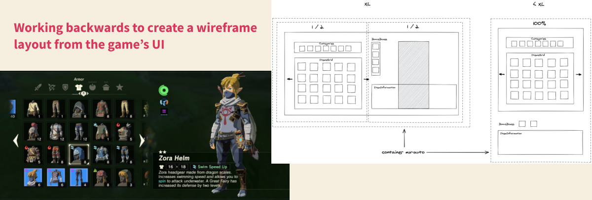 Making a wireframe from the final product